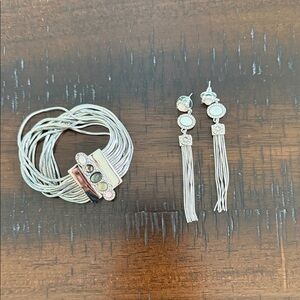 White House Black Market Silver and Gold Bracelet Set